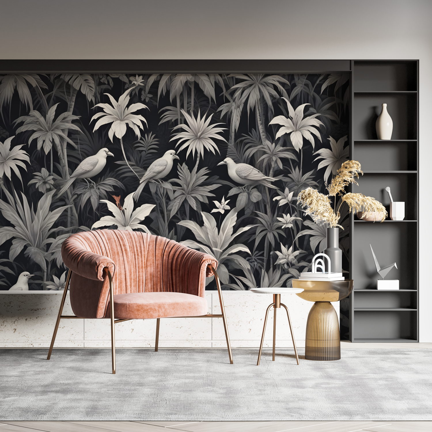 Gray and Black Wallpaper | Murals Wallpaper