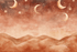 Terracotta Moon and Stars Wallpaper | Murals Wallpaper
