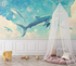 Pastel Ocean Whale Wallpaper | Murals Wallpaper