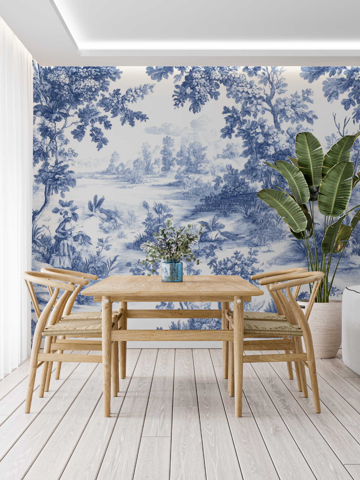 Toile de Jouy Wallpaper Bedroom | Murals Wallpaper