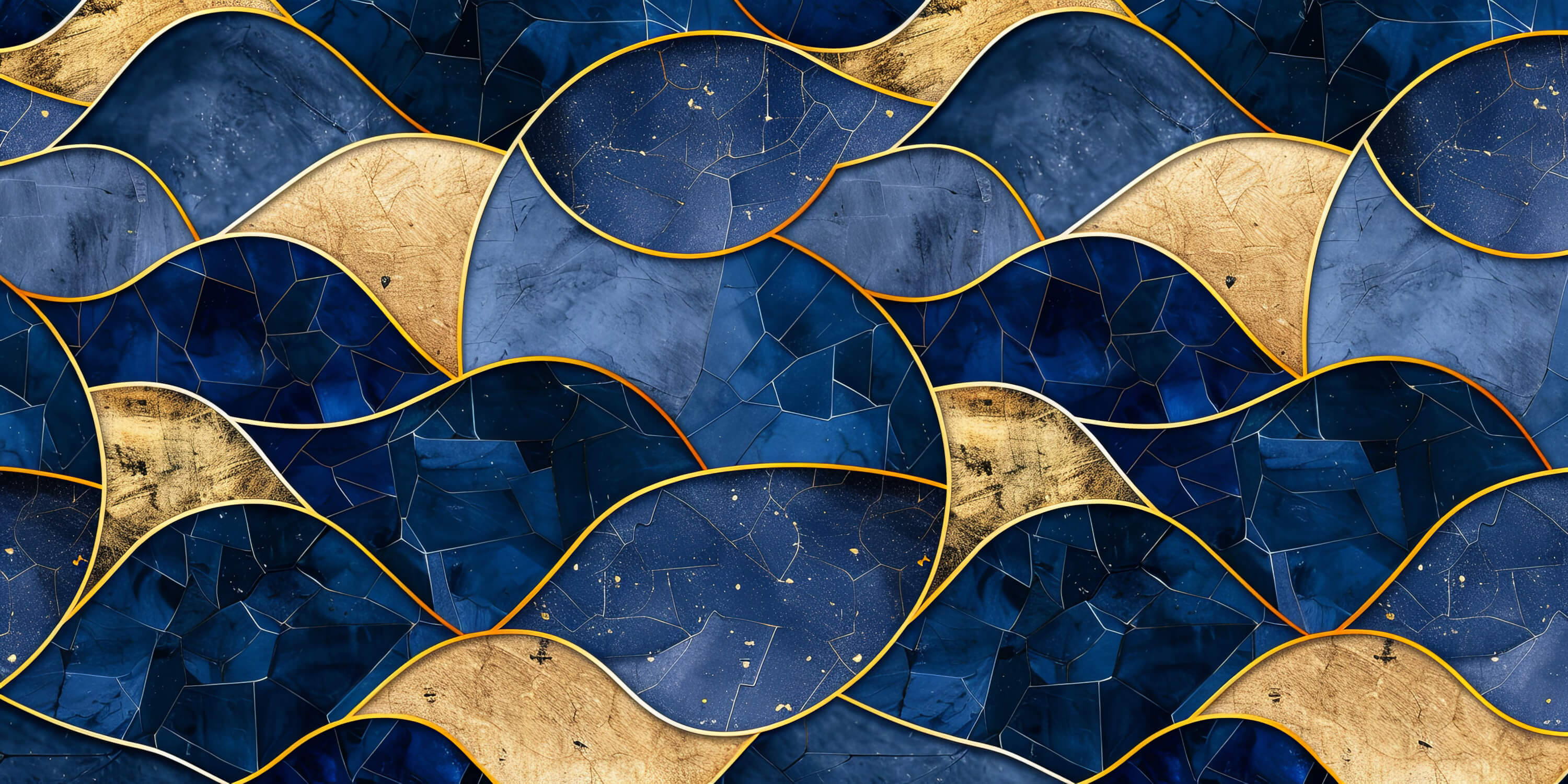 Blue and Gold Wallpaper | Murals Wallpaper