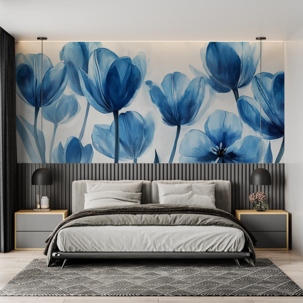 Blue Tulip Wallpaper | Murals Wallpaper