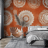 Terracotta Ethnic Mandala Wallpaper | Murals Wallpaper