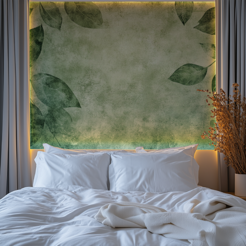 Vintage Green Leaf Wallpaper | Murals Wallpaper