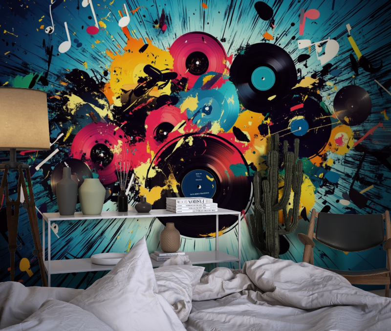 Papier peint musique xxl chambre dado1