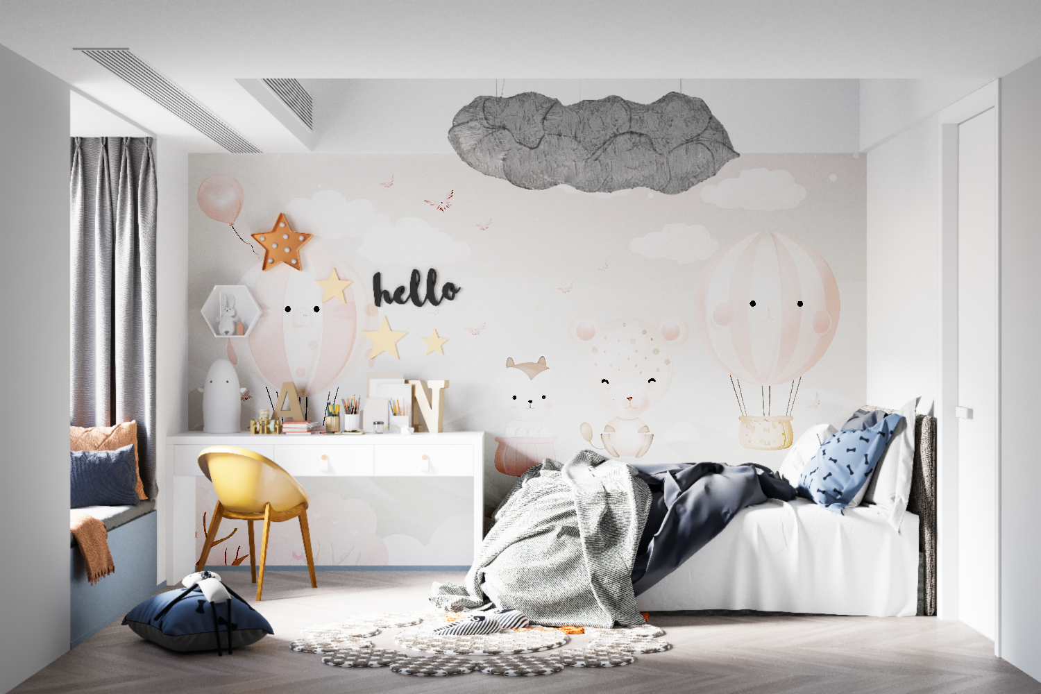 Pink Wallpaper for Kids | Murals Wallpaper