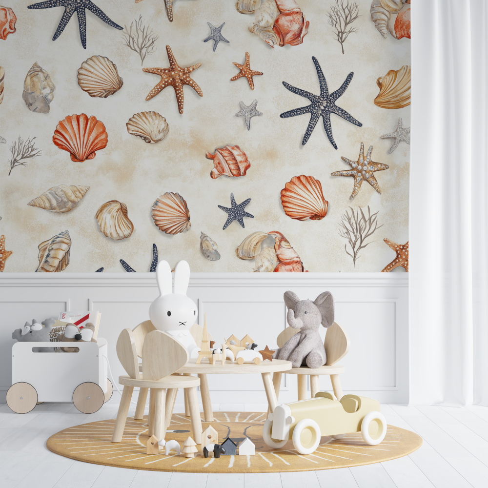 Marine Wallpaper Shells & Corals Tapestry | Murals Wallpaper