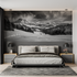 Black and White Mountain Mural Wallpaper | Murals Wallpaper