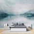 Watercolor Misty Lake Wallpaper | Murals Wallpaper