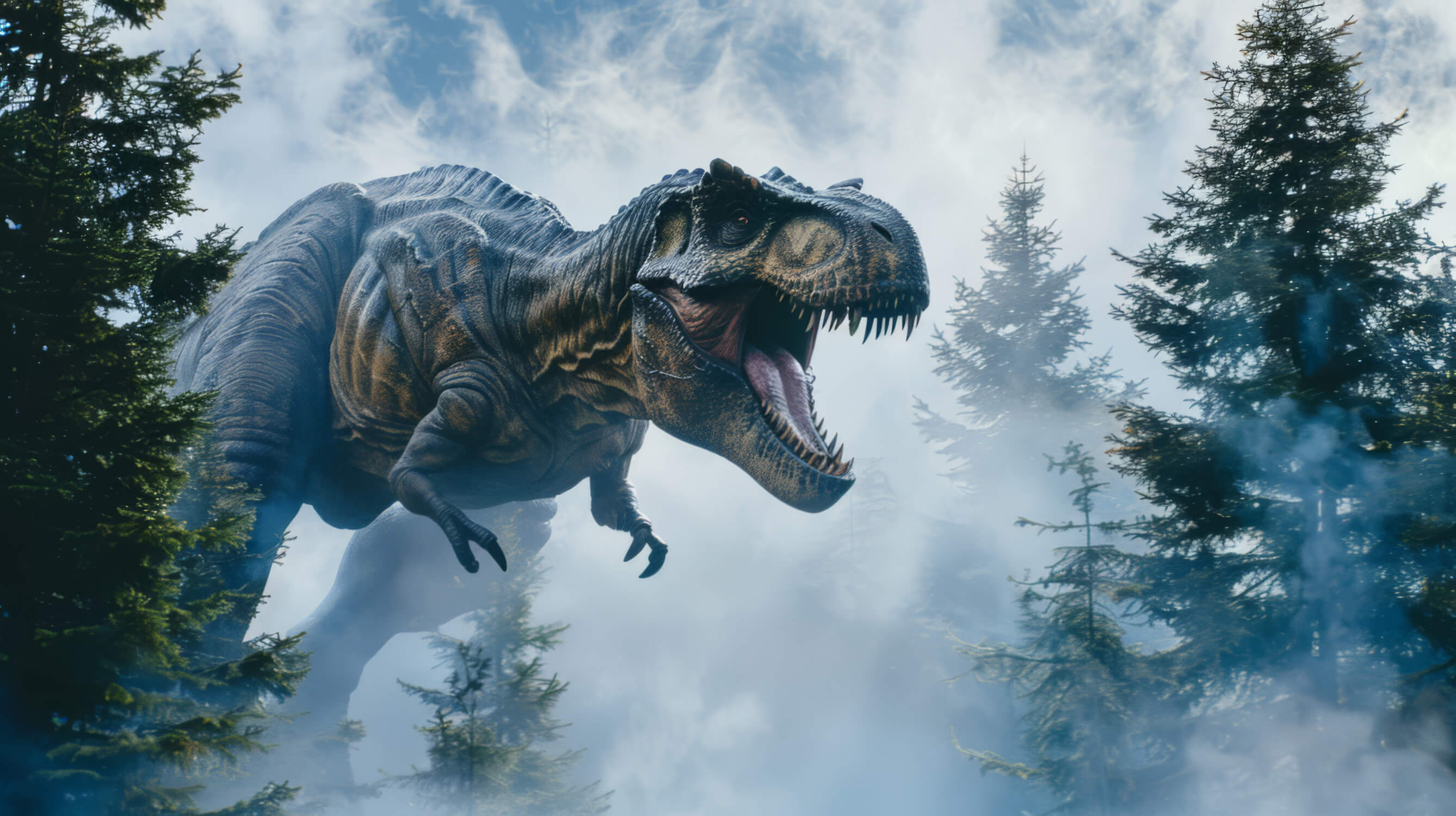 Dinosaur T-Rex Mist Wallpaper | Murals Wallpaper