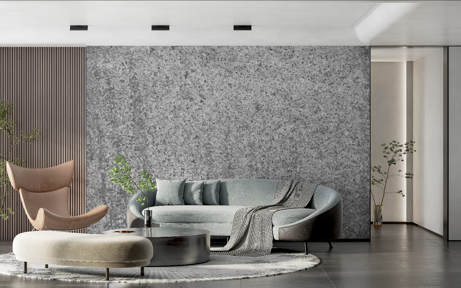 Glossy Gray Wallpaper | Murals Wallpaper