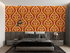 Orange Wallpaper with Pattern | Murals Wallpaper