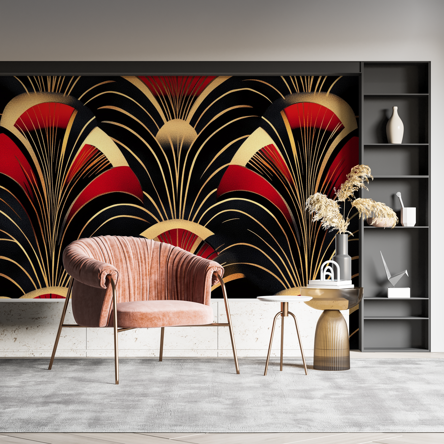 Red Black Pattern Wallpaper | Murals Wallpaper