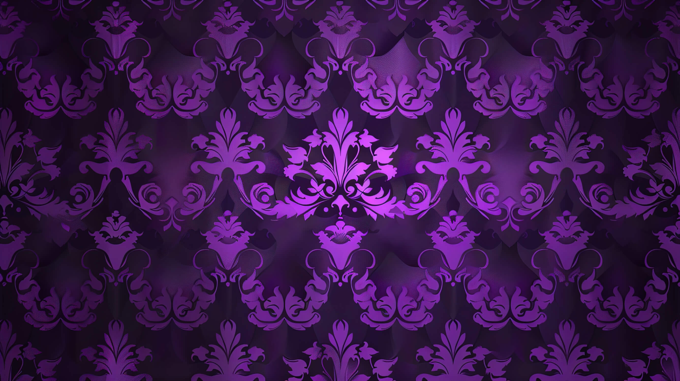 Baroque Purple Black Wallpaper | Murals Wallpaper