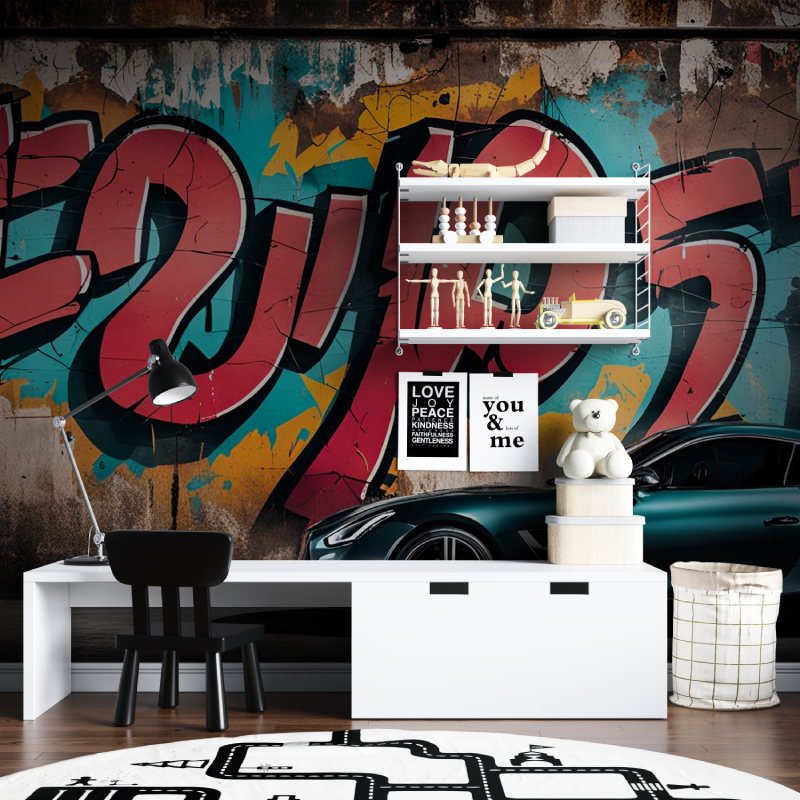 Racing Car Graffiti Wallpaper | Murals Wallpaper