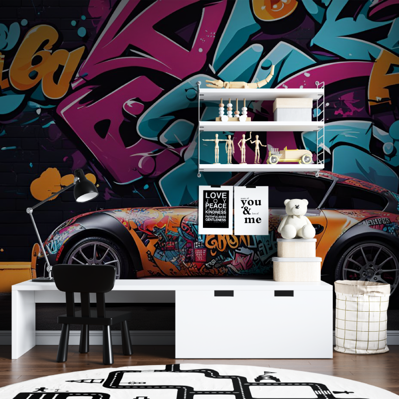 Luxury Car Graffiti Wallpaper | Murals Wallpaper