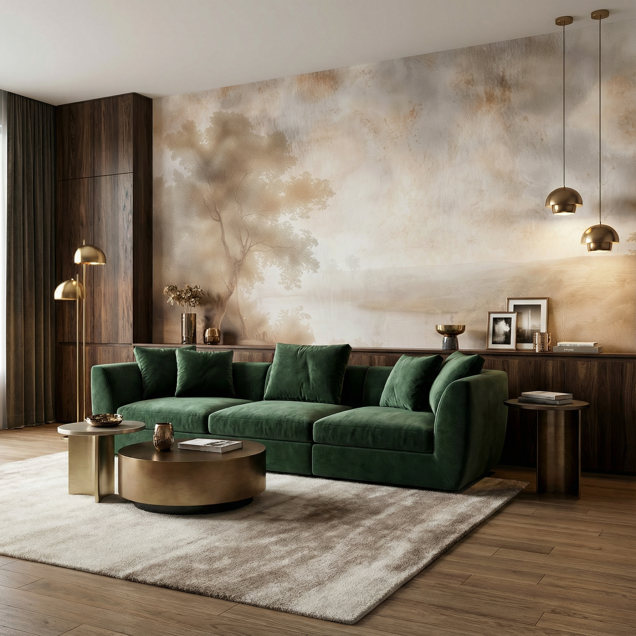 Pastel Heritage Landscape Mural Wallpaper