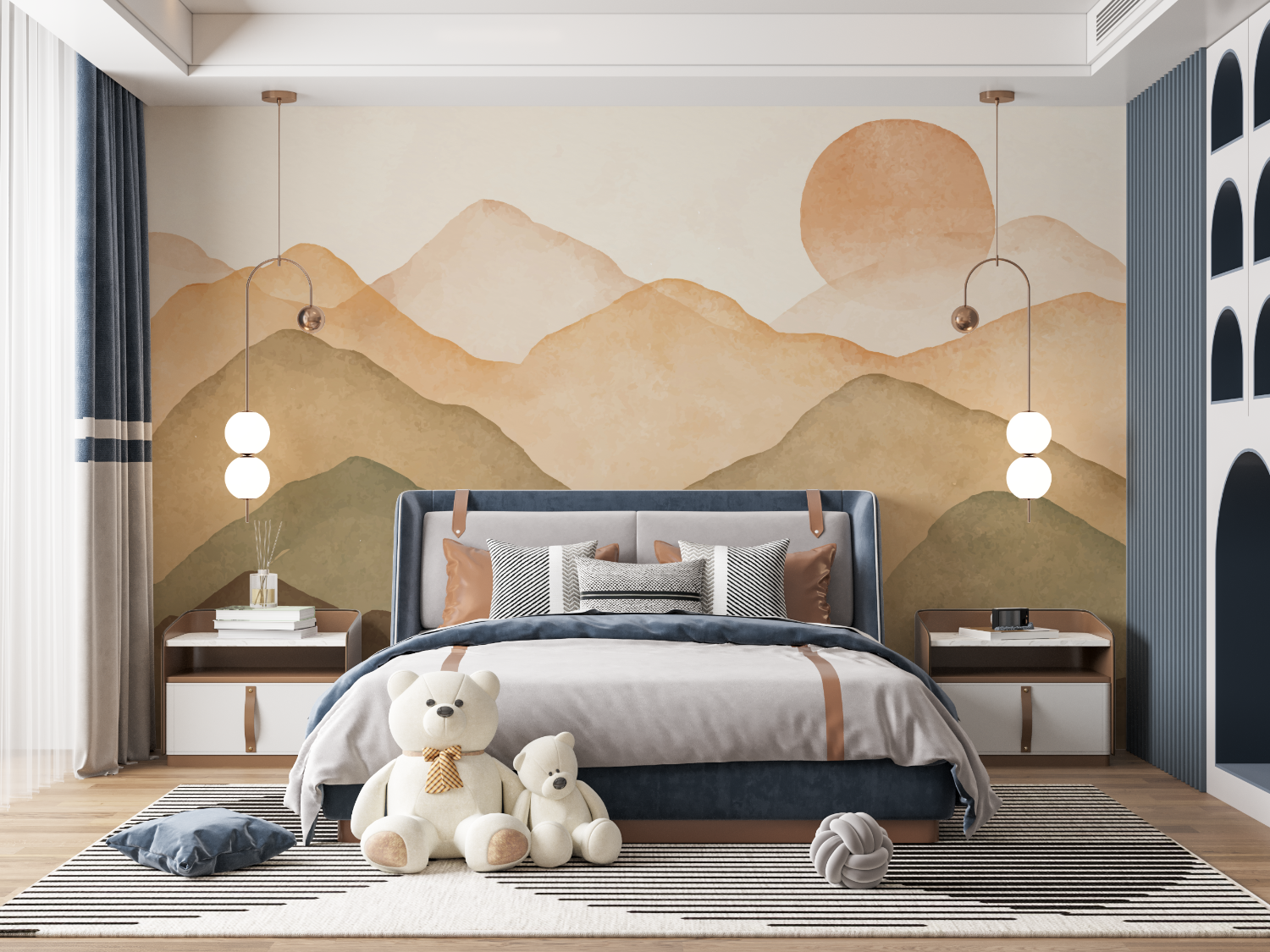 Beige Children's Wallpaper | Murals Wallpaper