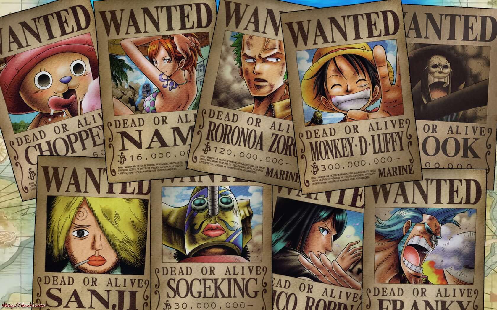 One Piece Wanted Wallpaper | Murals Wallpaper