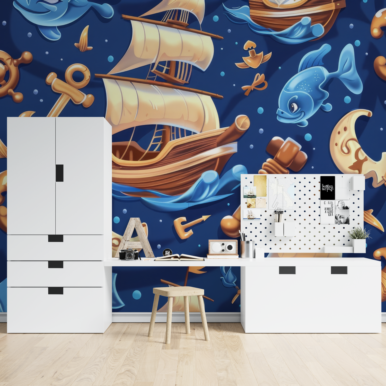 Teen Nautical Pattern Wallpaper | Murals Wallpaper