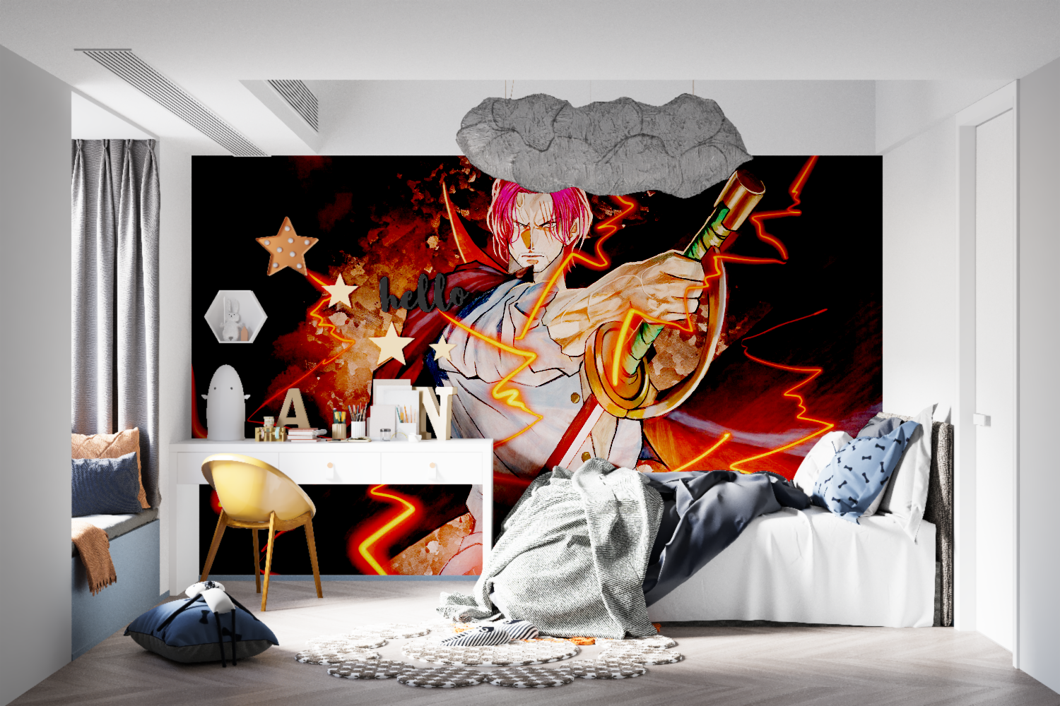 One Piece Shanks Design Wallpaper | Murals Wallpaper