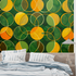 Geometric Green Orange Wallpaper | Murals Wallpaper
