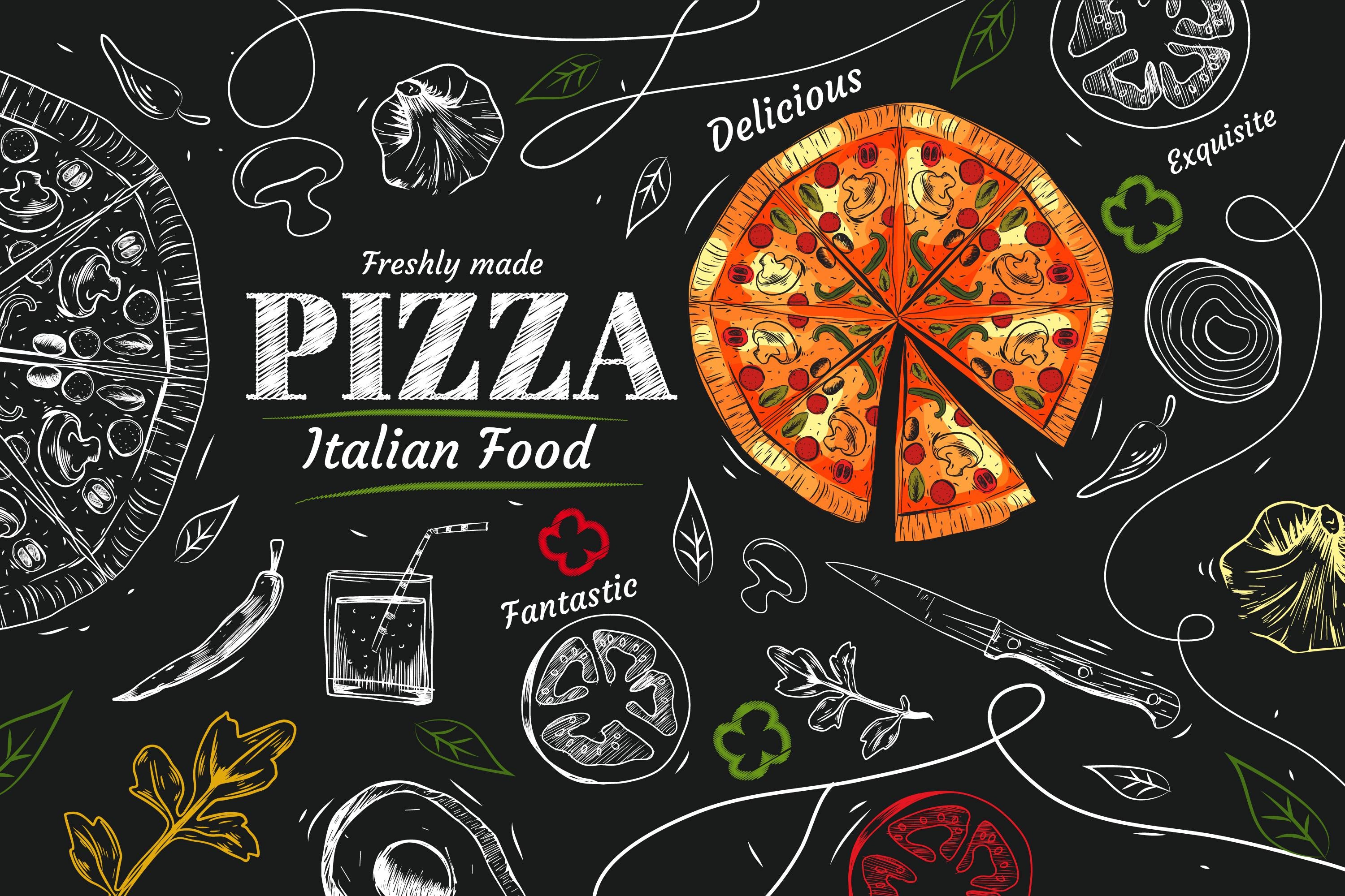 Mural Restaurant and Pizzeria Decor