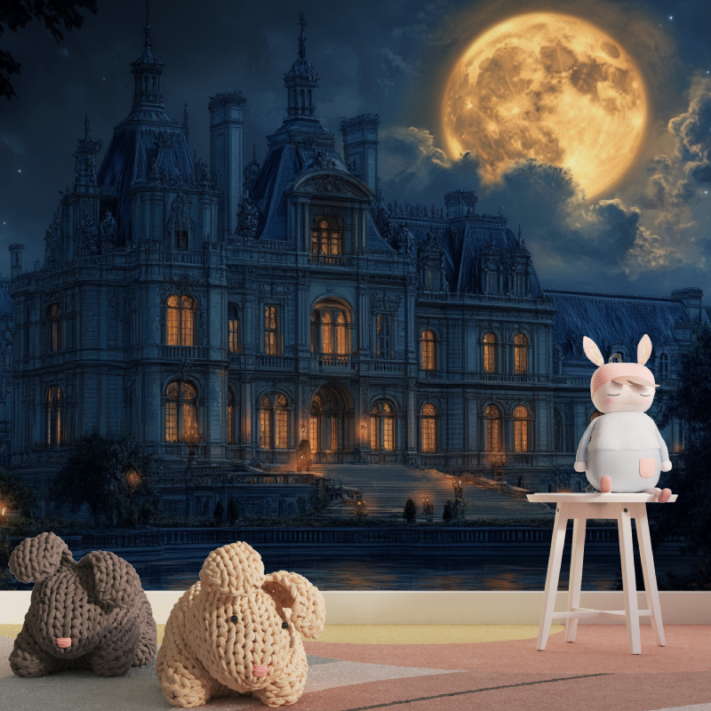 Palace and Moon Wallpaper | Murals Wallpaper
