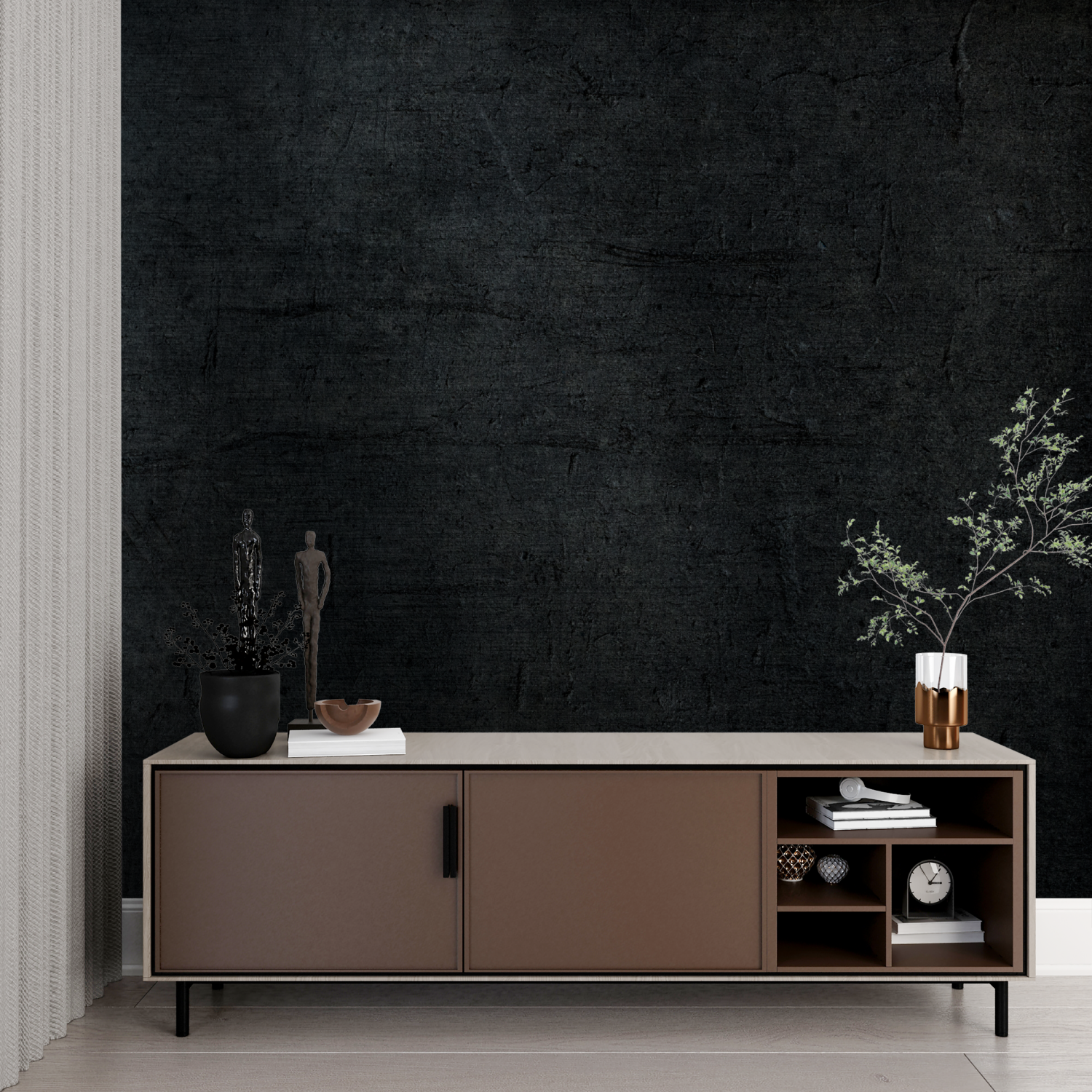 Industrial Black Wallpaper | Murals Wallpaper