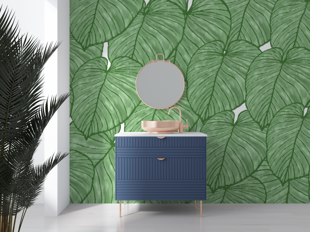 Green Bathroom Wallpaper | Murals Wallpaper