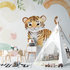 Pastel Tiger and Rainbow Wallpaper | Murals Wallpaper