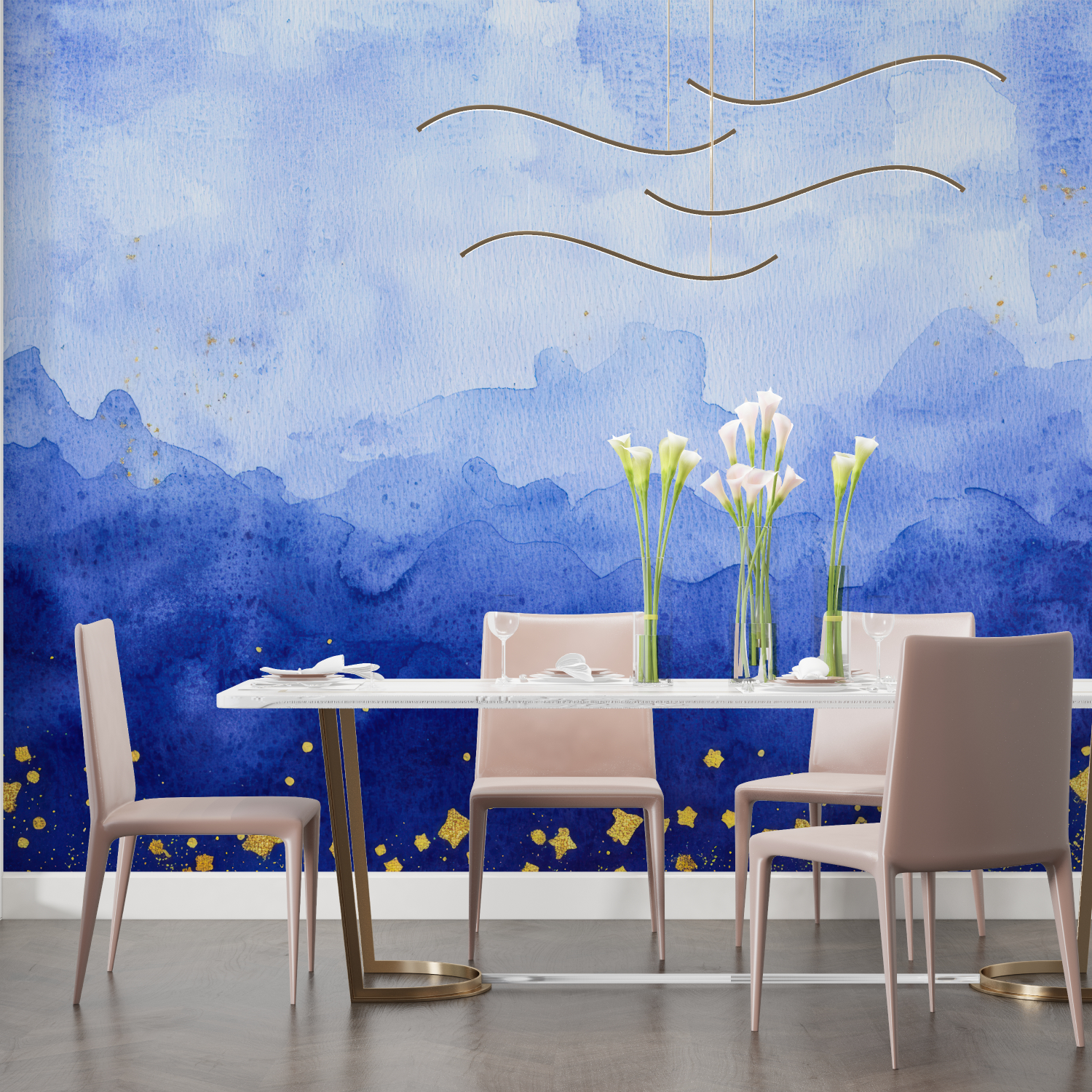 Watercolor Sky Wallpaper for Kids | Murals Wallpaper