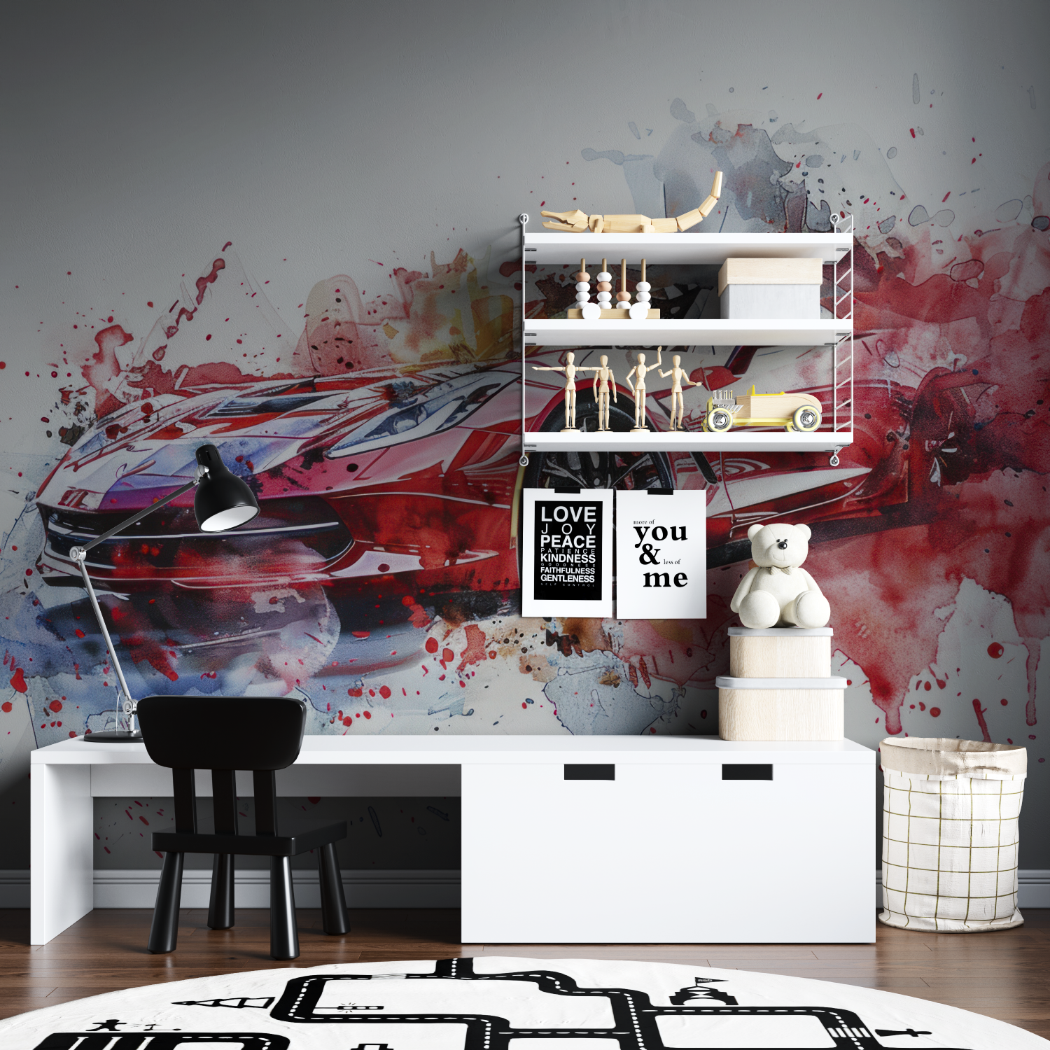 Giant Car Poster Wallpaper | Murals Wallpaper