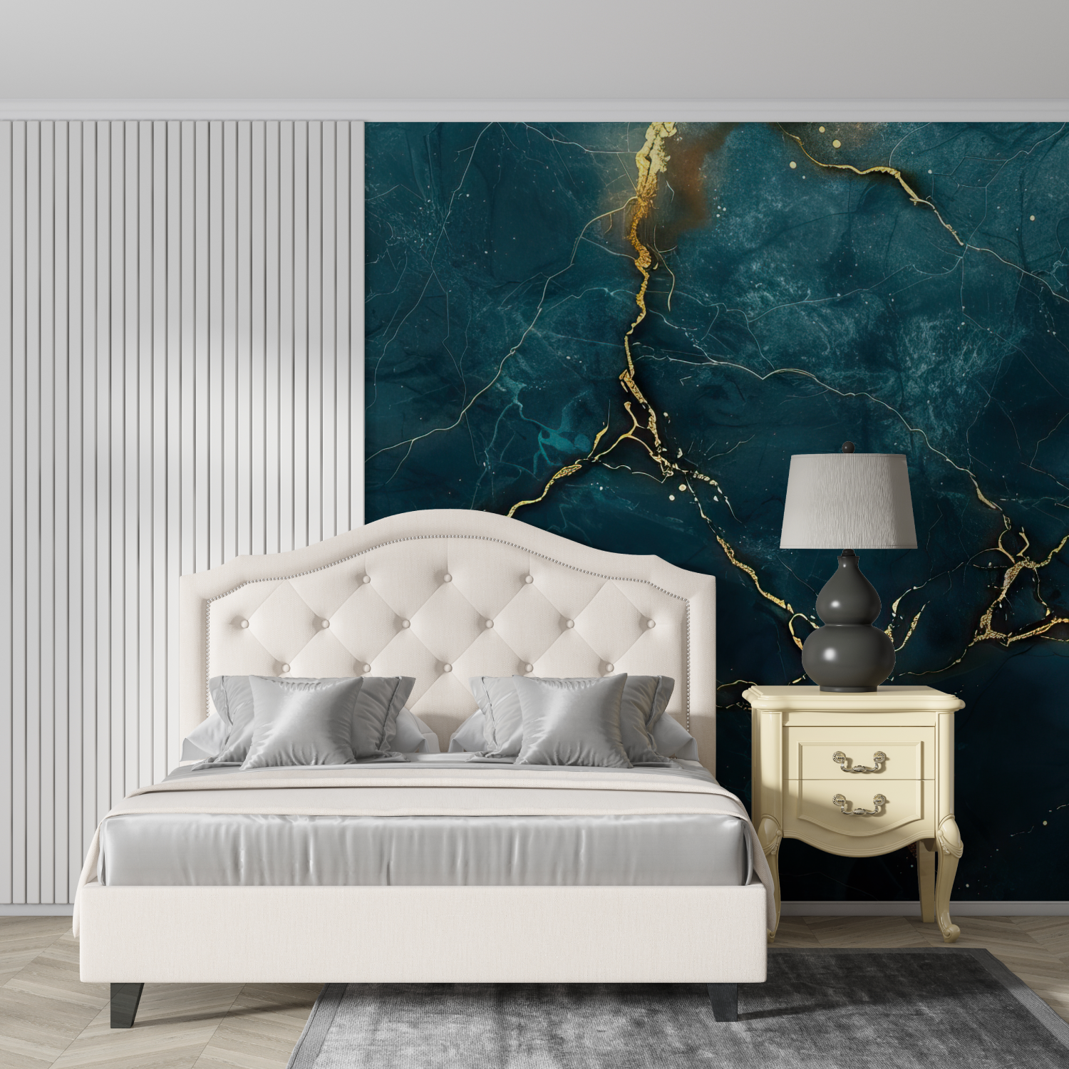 Teal and Gold Wallpaper | Murals Wallpaper