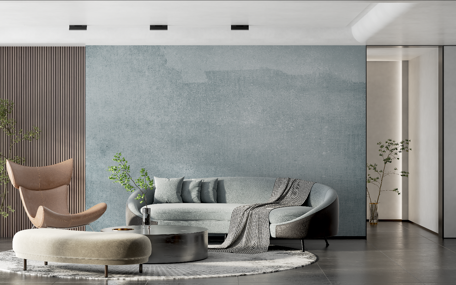 Light Blue Gray Wallpaper | Murals Wallpaper