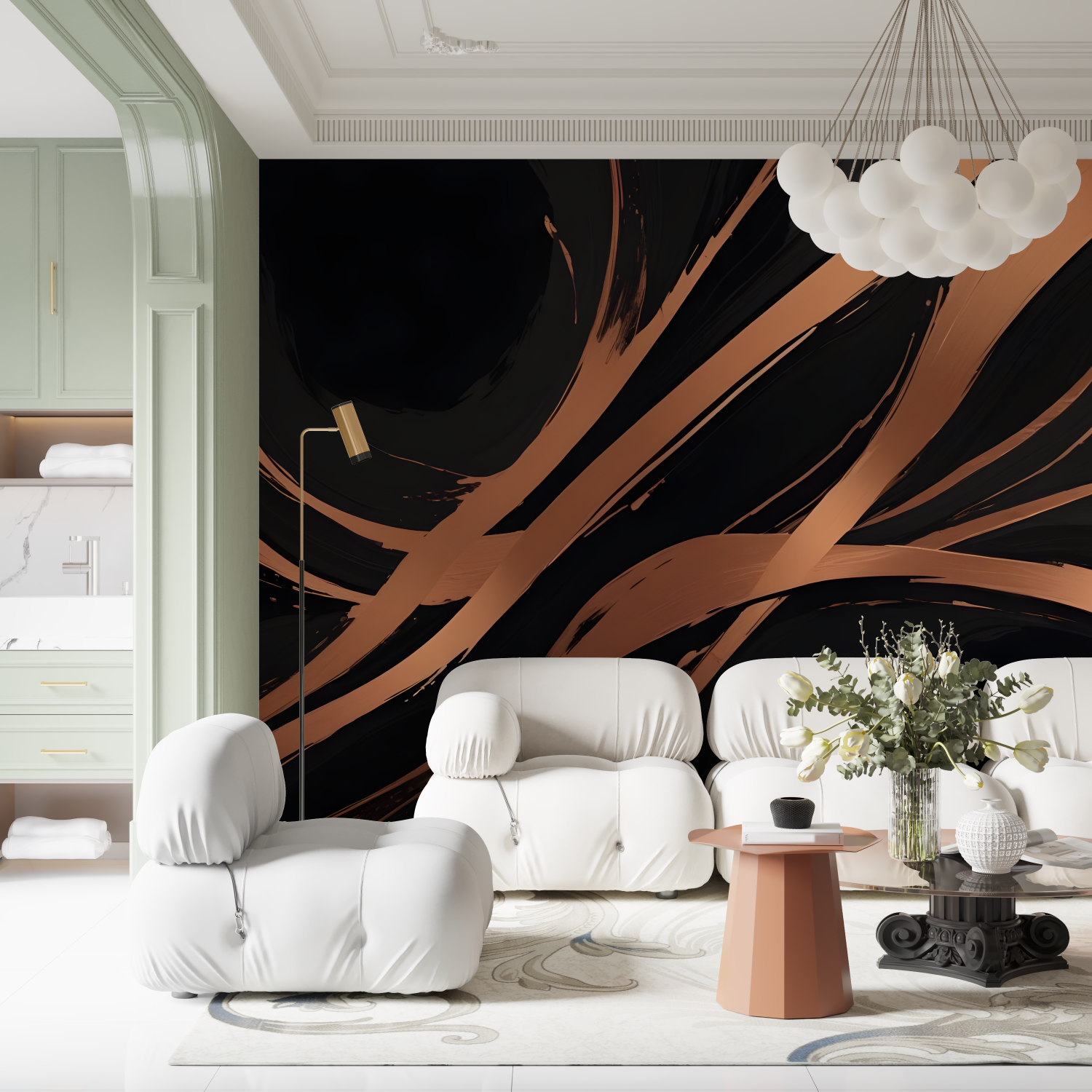 Black and Copper Wallpaper | Murals Wallpaper