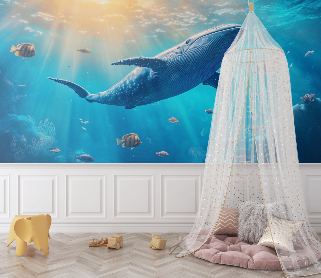 Whale and Ocean Themed Wallpaper | Murals Wallpaper