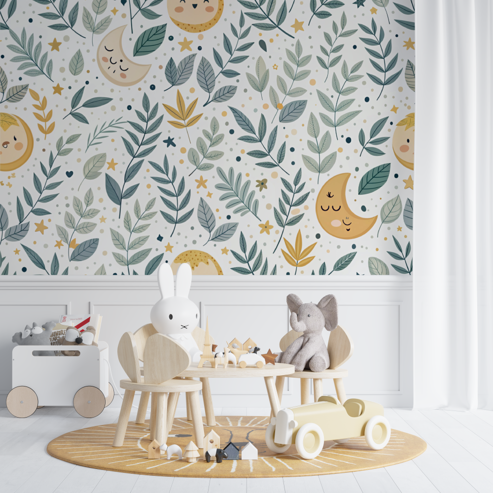 Tapeten für Babys, botanische Impressionen – Zimmer für Babys