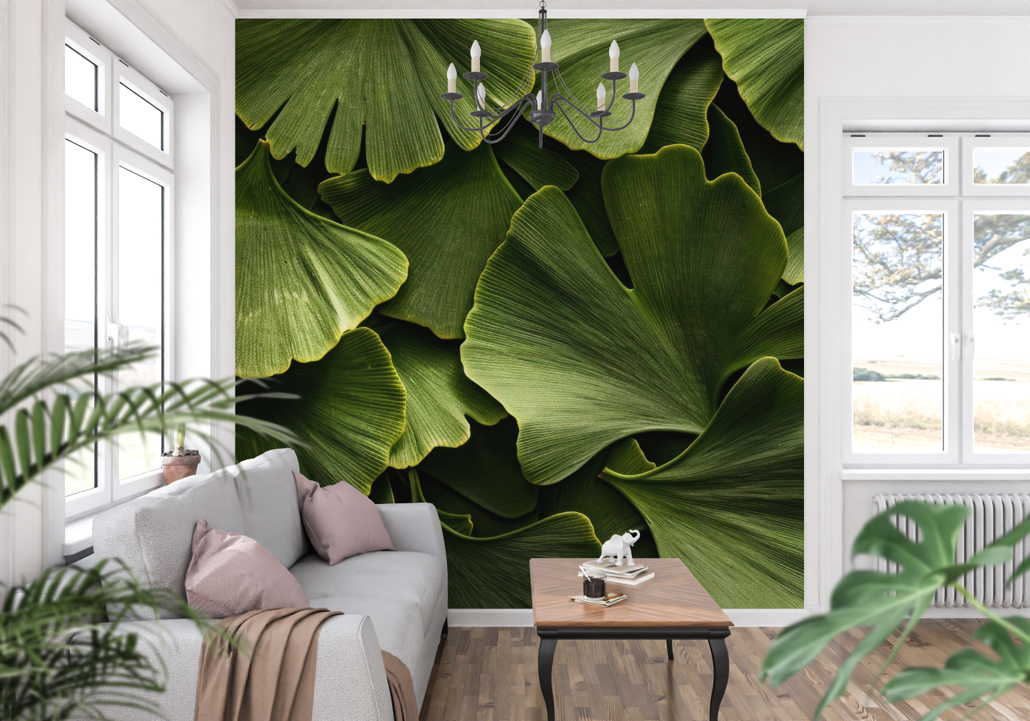 Ginkgo Green Wallpaper | Murals Wallpaper