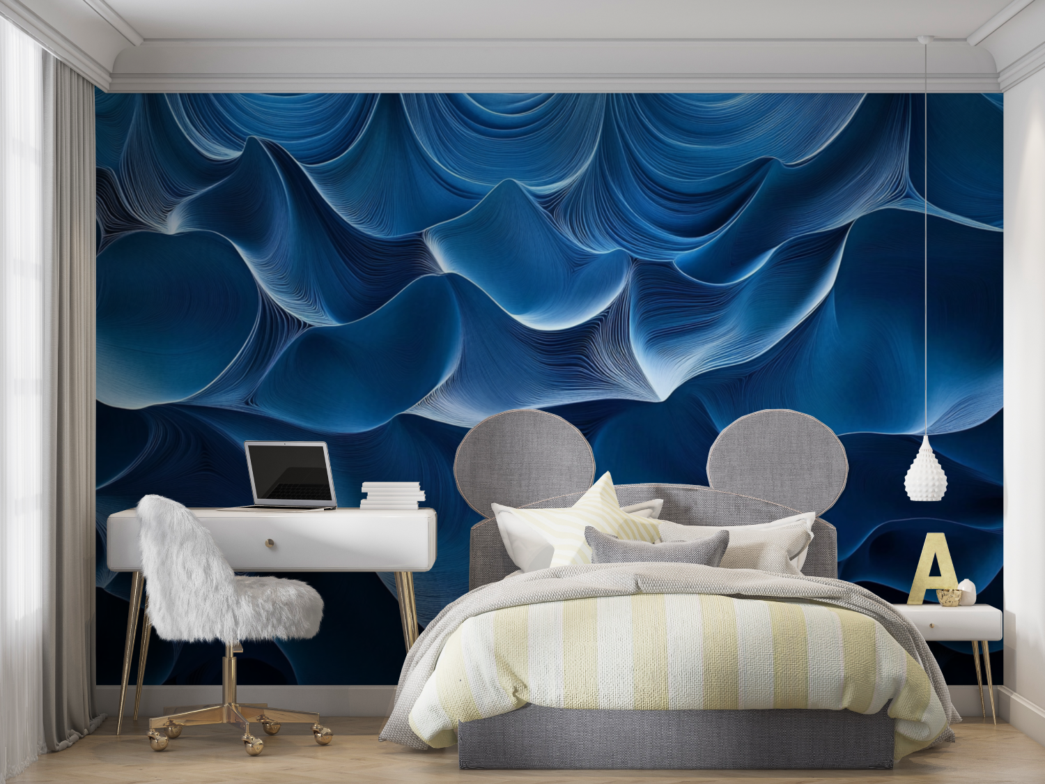 Neon Blue Wallpaper | Murals Wallpaper