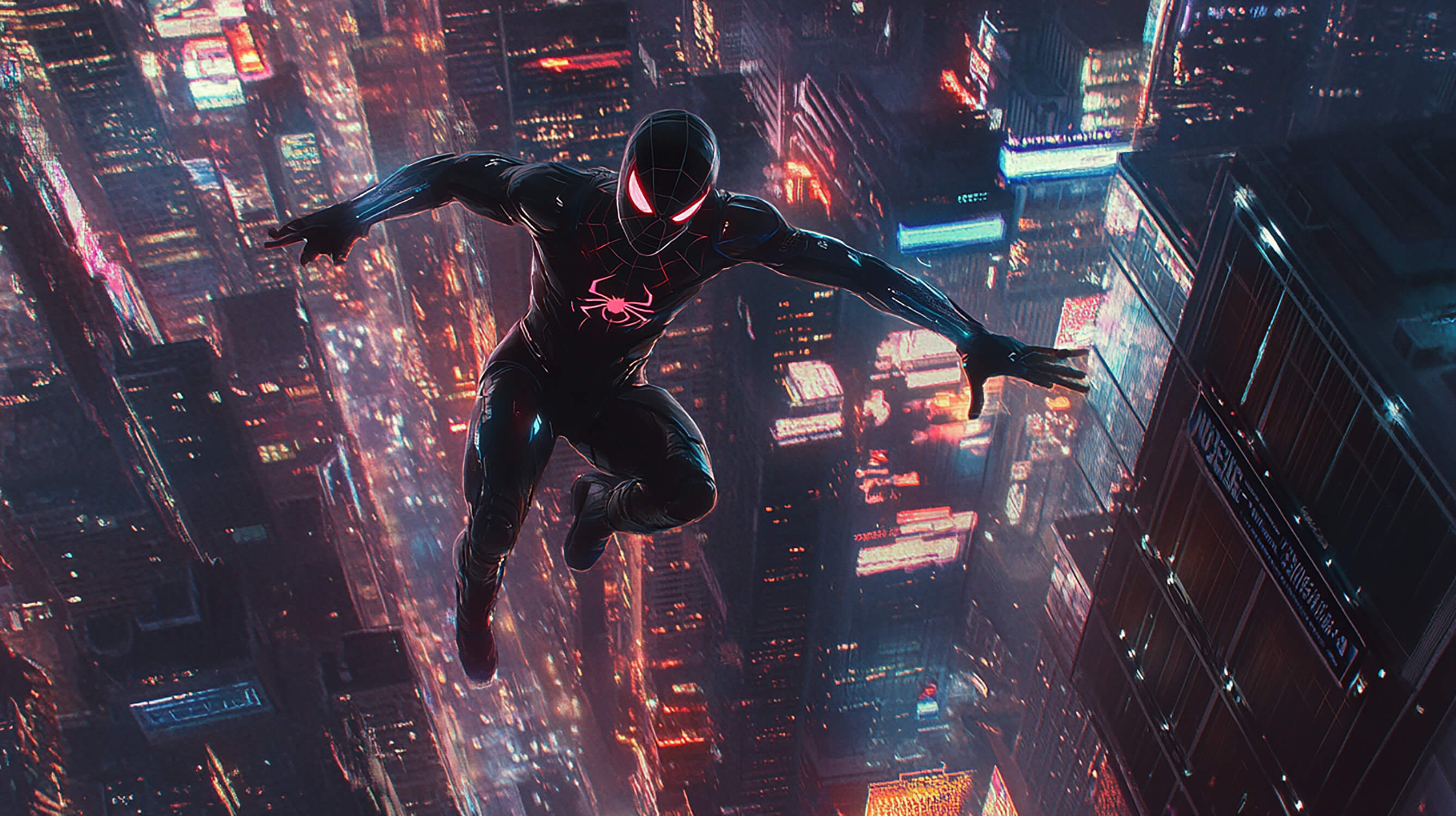 Spider-Man Night Jump Wallpaper | Murals Wallpaper
