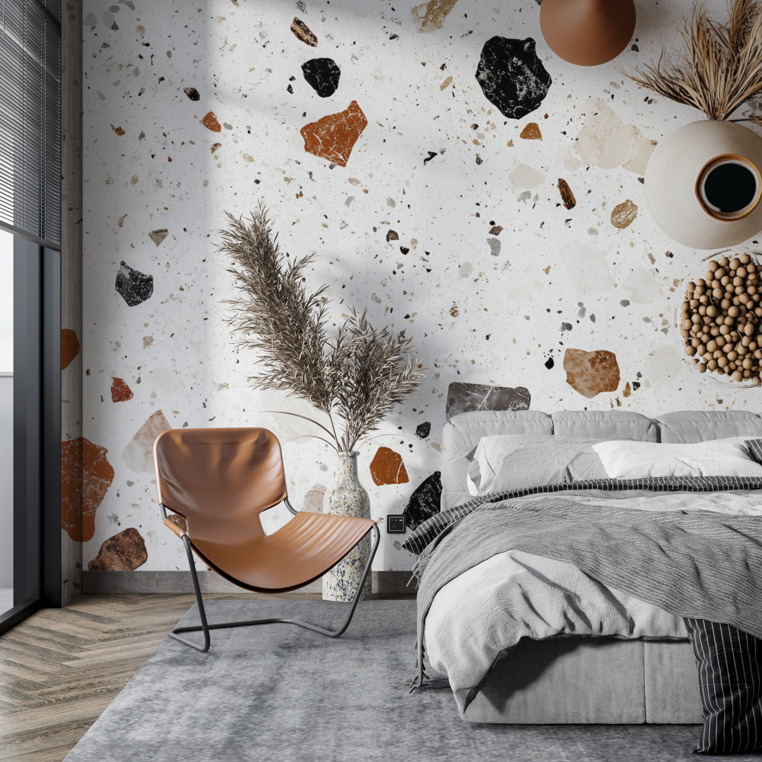 Terracotta Wallpaper Modern Terrazzo Style | Murals Wallpaper
