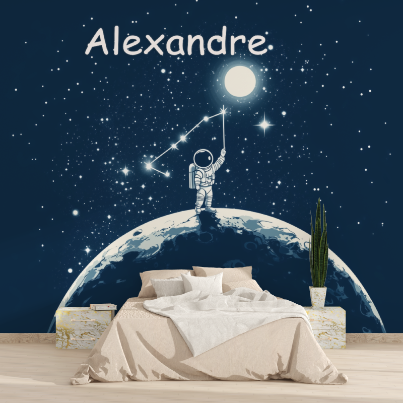 Astronaut Boy Name Wallpaper | Murals Wallpaper