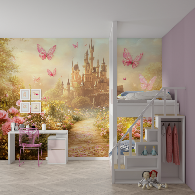 Princess Castle Garden Wallpaper | Murals Wallpaper