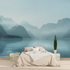 Custom Wallpaper Mountain Lake Mist | Murals Wallpaper