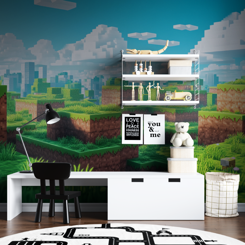 Minecraft Pixel Art Wallpaper | Murals Wallpaper