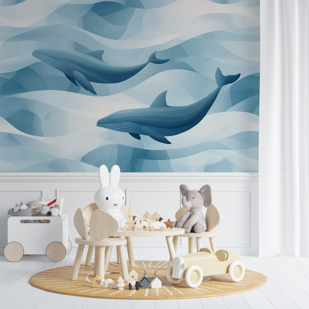 Geometric Marine Design Wallpaper | Murals Wallpaper