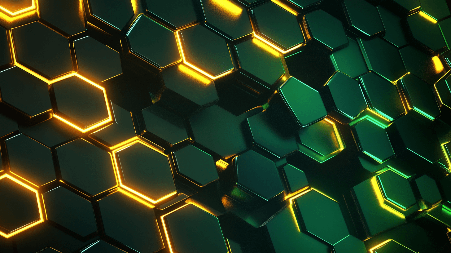 Neon Green Hexagon Wallpaper | Murals Wallpaper