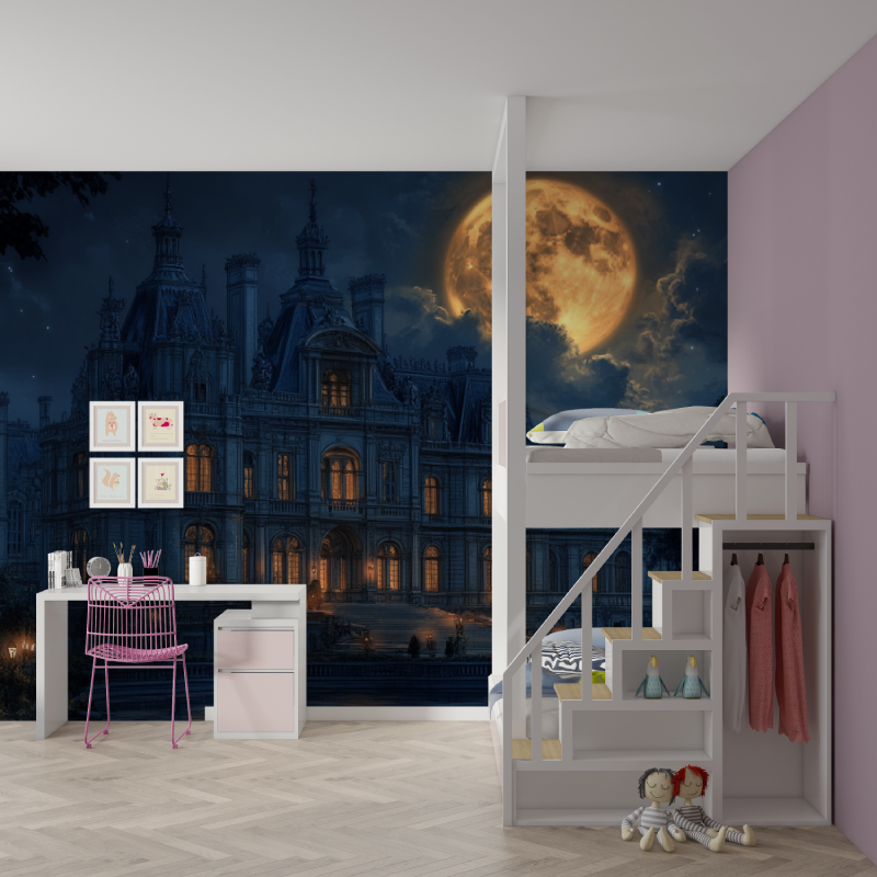 Palace and Moon Wallpaper | Murals Wallpaper