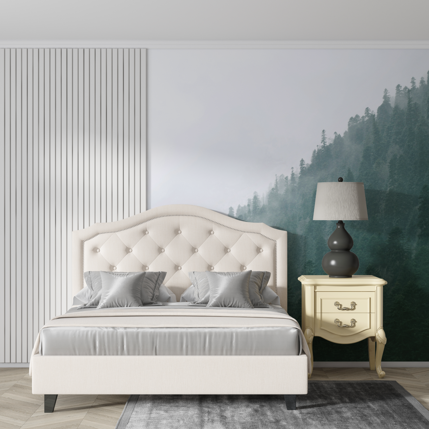 Watercolor Pine Forest Wallpaper | Murals Wallpaper